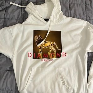 Diamond supply co white hoodie